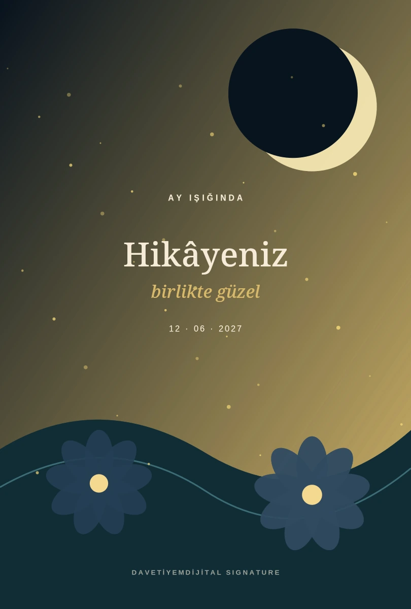 Ateş Böcekli Gece Bahçesi şablon ön izlemesi