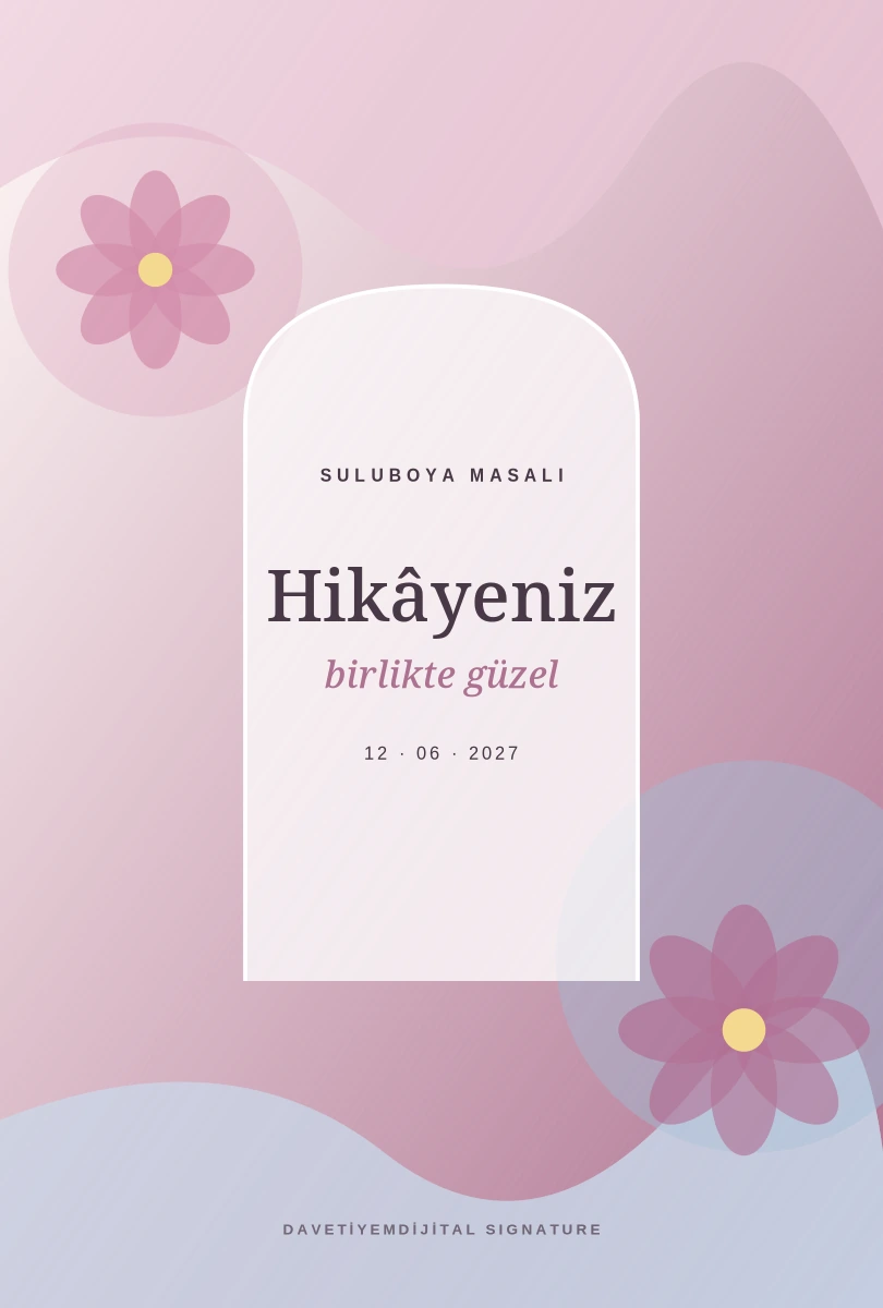 Suluboya Gül Şatosu şablon ön izlemesi