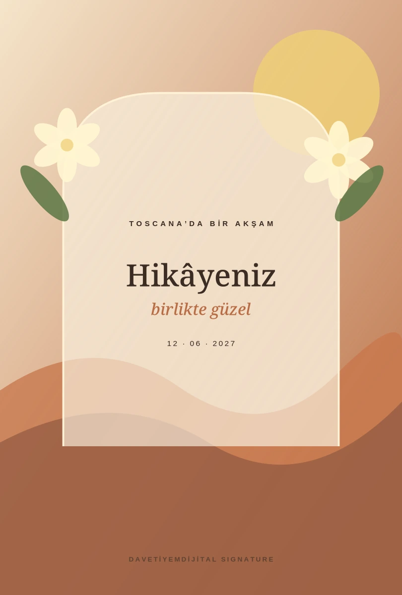 Toscana Limon Çiçeği şablon ön izlemesi